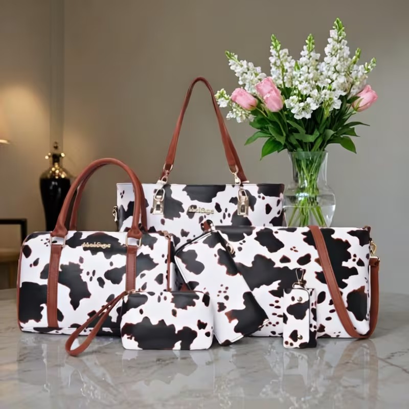 Women'S Crossbody Bags - مجموعة حقائب يد نسائية من 6