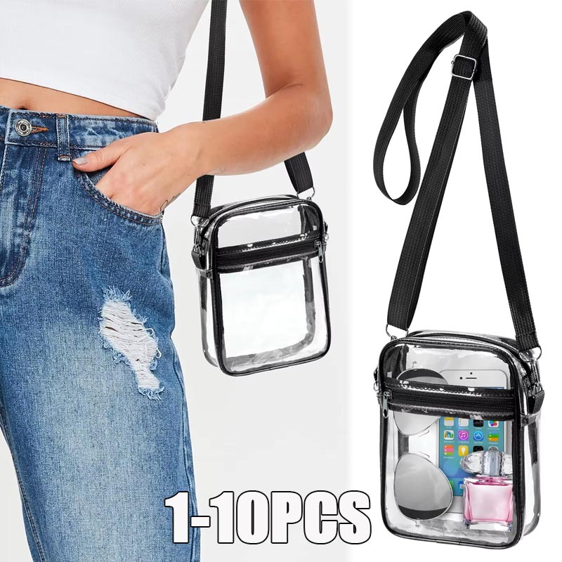 Women'S Crossbody Bags - 1-10 قطع حقيبة كروس بودي شفافة