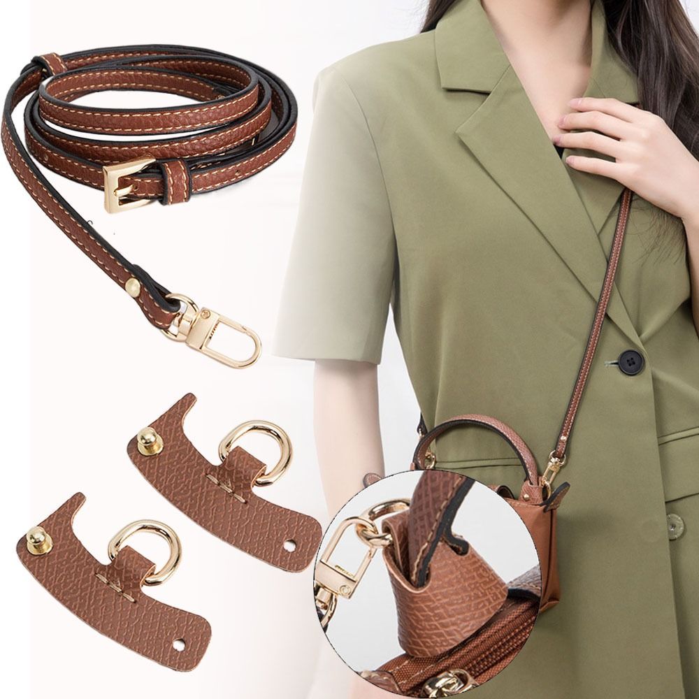 Women'S Bags Longchamp - حزام جلد طبيعي بديل للنساء لتحويل