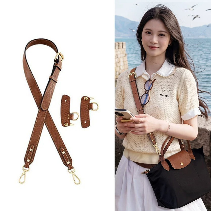 حزام كتف جلدي لحقيبة لونجشامب  - مراجعة Women'S Bags Longchamp وسعره