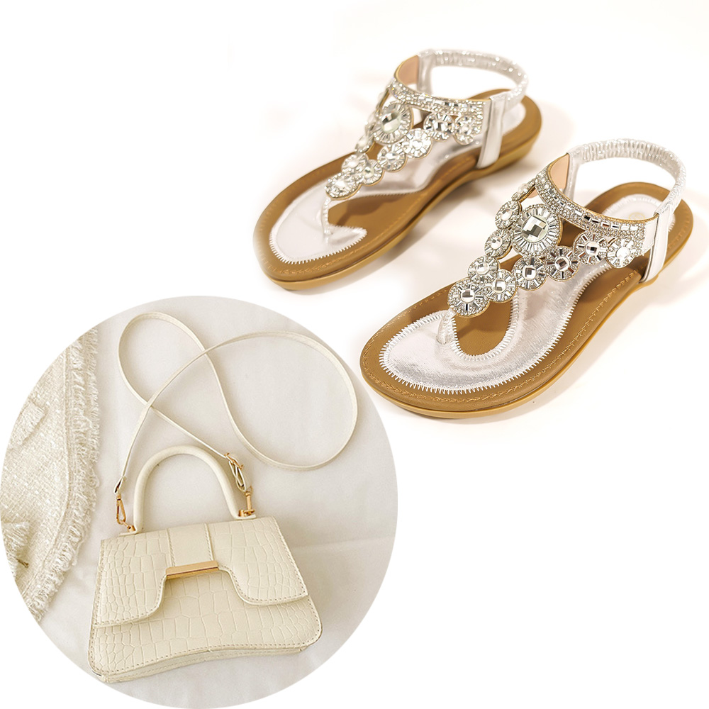 المرأة الصيف جديد حجر الراين ك - مراجعة Women Bags And Shoes وسعره
