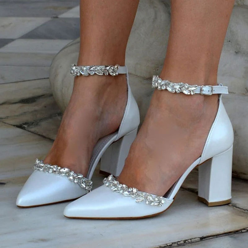 وأشار عالية الكعب كعب سميك الر - مراجعة Women Bags And Shoes وسعره
