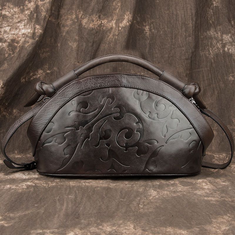 حقيبة جلد بقر طبيعي فاخرة بتصم - مراجعة Women'S Retro Bags وسعره