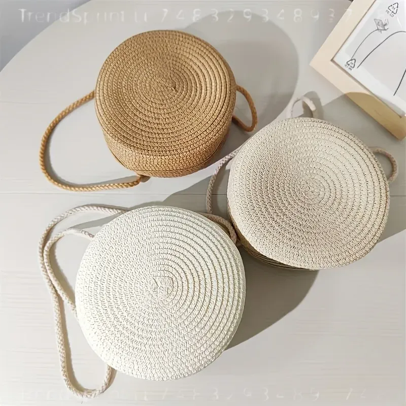 حقيبة كتف دائرية منسوجة من الر - مراجعة Women'S Crossbody Bags وسعره